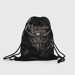Рюкзак-мешок Baldurs Gate 3 dark logo, цвет: 3D-принт