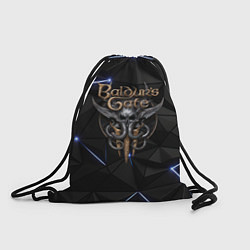 Рюкзак-мешок Baldurs Gate 3 black blue, цвет: 3D-принт