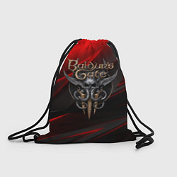 Рюкзак-мешок Baldurs Gate 3 logo geometry, цвет: 3D-принт