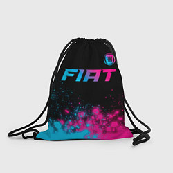 Рюкзак-мешок Fiat - neon gradient: символ сверху, цвет: 3D-принт