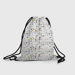 Рюкзак-мешок Паттерн с мемами, цвет: 3D-принт