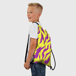 Рюкзак-мешок Кислотный тигр паттерн, цвет: 3D-принт — фото 2