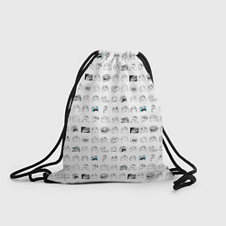 Рюкзак-мешок Паттерн мемы, цвет: 3D-принт