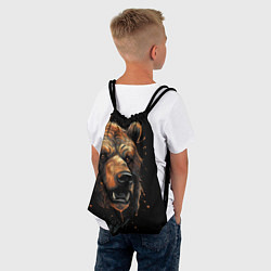 Рюкзак-мешок Бурый медведь, цвет: 3D-принт — фото 2