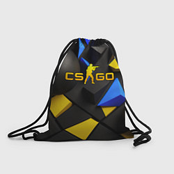 Мешок для обуви CSGO blue yellow abstract