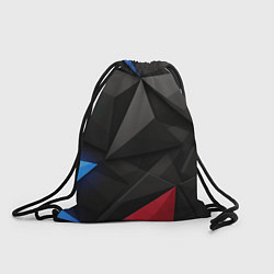Рюкзак-мешок Black blue red elements, цвет: 3D-принт
