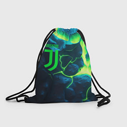 Рюкзак-мешок Juventus green neon, цвет: 3D-принт