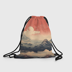 Рюкзак-мешок Горный ретро пейзаж, цвет: 3D-принт