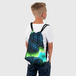 Рюкзак-мешок Зеленые объемные плиты, цвет: 3D-принт — фото 2