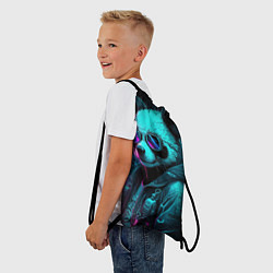 Рюкзак-мешок Панда в стиле киберпанк, цвет: 3D-принт — фото 2