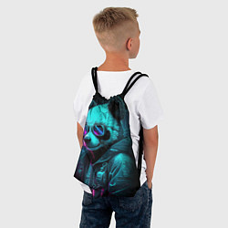 Рюкзак-мешок Панда в стиле киберпанк, цвет: 3D-принт — фото 2