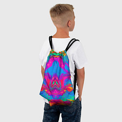 Рюкзак-мешок Красочная зеркальная абстракция - мода - нейросеть, цвет: 3D-принт — фото 2