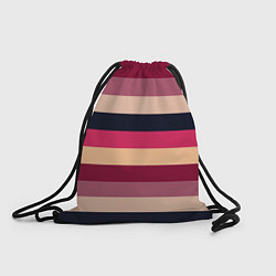 Рюкзак-мешок Широкие полосы розовый, цвет: 3D-принт