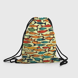 Рюкзак-мешок Стайка рыбок, цвет: 3D-принт
