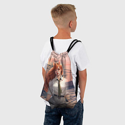 Рюкзак-мешок Девушка лисица на фоне заката, цвет: 3D-принт — фото 2