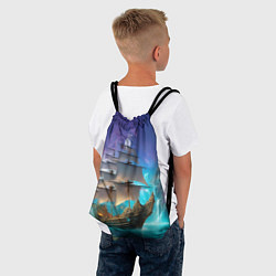 Рюкзак-мешок Сказочный парусник, цвет: 3D-принт — фото 2