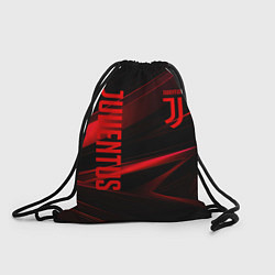 Рюкзак-мешок Juventus black red logo, цвет: 3D-принт