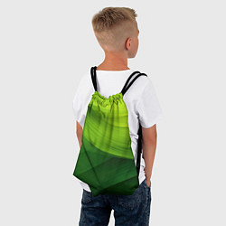 Рюкзак-мешок Зеленая абстракция, цвет: 3D-принт — фото 2