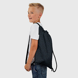 Рюкзак-мешок Чёрно-синий паттерн, цвет: 3D-принт — фото 2
