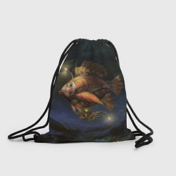 Рюкзак-мешок Рыба-дирижабль в ночи, цвет: 3D-принт