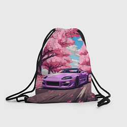 Рюкзак-мешок Тойота супра и сакура, цвет: 3D-принт