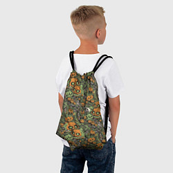 Рюкзак-мешок Страшный паттерн с тыквами, цвет: 3D-принт — фото 2