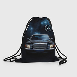 Рюкзак-мешок Мерседес черное небо, цвет: 3D-принт