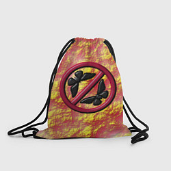 Рюкзак-мешок Знак стоп бабочкам, цвет: 3D-принт