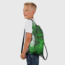 Рюкзак-мешок Киберпанк заражение зелёное, цвет: 3D-принт — фото 2