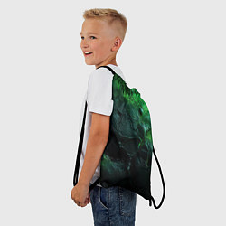 Рюкзак-мешок Зеленая объемная текстура, цвет: 3D-принт — фото 2