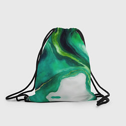 Рюкзак-мешок Жидкий изумруд в стиле арт, цвет: 3D-принт