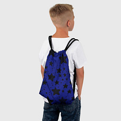 Рюкзак-мешок Большие звезды синий, цвет: 3D-принт — фото 2