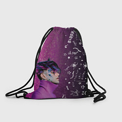 Рюкзак-мешок Лил Пип тату фиолетовый, цвет: 3D-принт