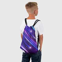 Рюкзак-мешок Неоновый звездопад - полосы, цвет: 3D-принт — фото 2