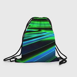 Рюкзак-мешок Green black abstract, цвет: 3D-принт