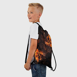 Рюкзак-мешок Огонь и дым, цвет: 3D-принт — фото 2