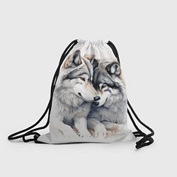 Рюкзак-мешок Волчья дружная семья, цвет: 3D-принт