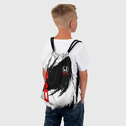 Рюкзак-мешок Honda - белые краски, цвет: 3D-принт — фото 2