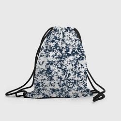 Рюкзак-мешок Текстура тёмно-синий пятнистый, цвет: 3D-принт