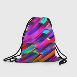 Рюкзак-мешок Неоновые разноцветные пластины, цвет: 3D-принт