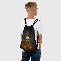 Рюкзак-мешок Призрак в лесу - скелет, цвет: 3D-принт — фото 2