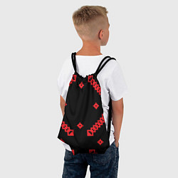 Рюкзак-мешок Национальный - черный 2, цвет: 3D-принт — фото 2