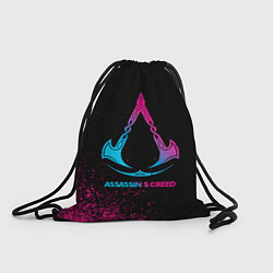 Рюкзак-мешок Assassins Creed - neon gradient, цвет: 3D-принт