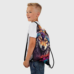 Рюкзак-мешок Волчица, цвет: 3D-принт — фото 2