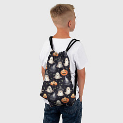 Рюкзак-мешок Милые привидения и хэллуинские тыквы - паттерн, цвет: 3D-принт — фото 2