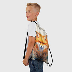 Рюкзак-мешок Серьёзный лис, цвет: 3D-принт — фото 2