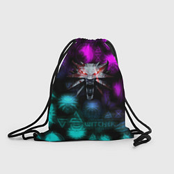 Рюкзак-мешок Ведьмак медальон с лого игр, цвет: 3D-принт