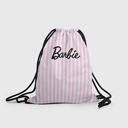 Рюкзак-мешок Barbie - классическая розово-белая полоска, цвет: 3D-принт