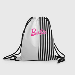 Рюкзак-мешок Барби - белый и черные полосы, цвет: 3D-принт
