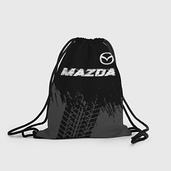 Рюкзак-мешок Mazda speed на темном фоне со следами шин: символ, цвет: 3D-принт